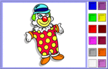 Clown in a Polka-Dot Suit Coloring