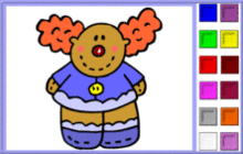 Doll with Orange Hair and Purple Dress Coloring