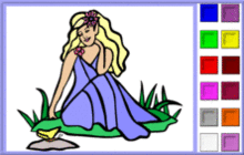 Blonde Fairy with a Butterfly Coloring