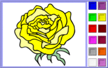 Radiant Yellow Rose Coloring