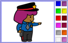 Police Officer Girl Coloring