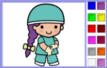 Surgeon Girl Coloring