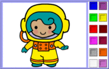 Astronaut Girl Coloring