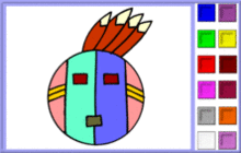 Mask with Bold Lines Coloring