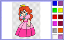 Princess with a Crown and Red Hair Coloring