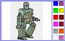 Classic Robot Soldier Coloring