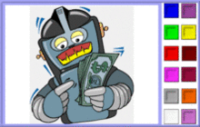 Robot Counting Money Coloring