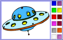 Alien Saucer Coloring