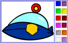 Flying Saucer Coloring