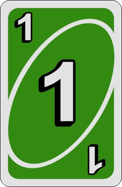 Numbered UNO card