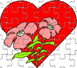 Heart and flowers