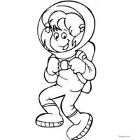 Little girl astronaut