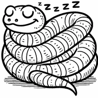 Coloring of a sleeping boa coiled up