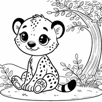 Cheetah under a tree | Toupty.com