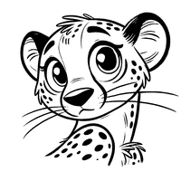 A curious cheetah head | Toupty.com