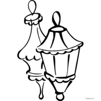 Christmas decoration coloring - Christmas lanterns