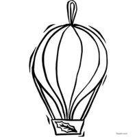 Christmas decoration coloring - Hot air balloon Christmas decoration