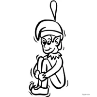 Christmas decoration coloring - Elf ornament