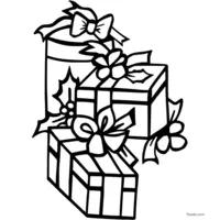 Coloring Page of Very Pretty Gifts