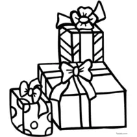 Coloring Page of Gifts to Give for Christmas