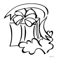 Coloring Page of Artistic Gift