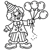 Clown juggling with balloons | Toupty.com