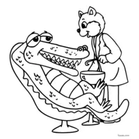 Crocodile at the dentist