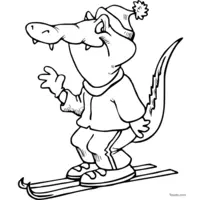 Crocodile skiing