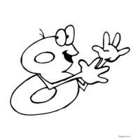 Digit 8 coloring page