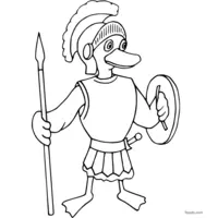 duck dressed as a legionnaire