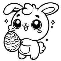 Easter Bunny in chibi style