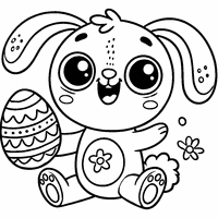 Easter Bunny in cartoon style