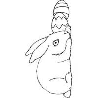 Easter coloring: Bunny and eggs