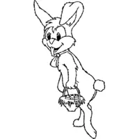 Easter coloring: Happy bunny