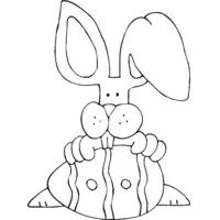 Easter coloring: Bunny with big ears