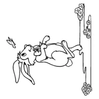 Easter coloring: Easter bunny