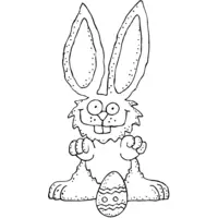 Easter coloring: A bunny and its egg