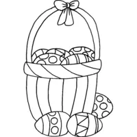 Easter coloring: Egg basket