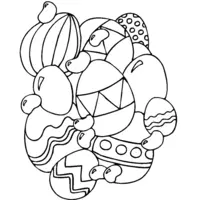 Easter coloring: A beautiful assortment