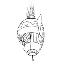 Easter coloring: Flying egg