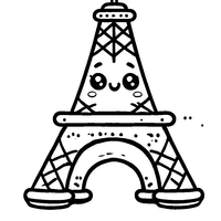 Eiffel Tower shaped like a smiling figure | Toupty.com