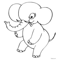 printable elephant coloring page