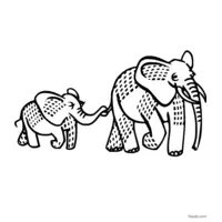 free elephant coloring