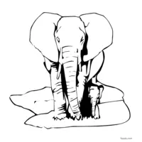 print and color elephant