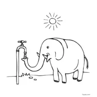 printable elephant coloring sheet