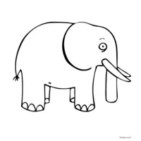 free elephant to color