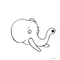 black and white elephant coloring