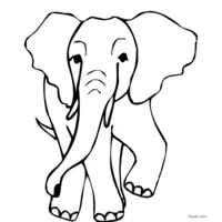 elephant drawing to print