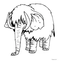 elephant drawing for printing