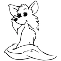 Printable fox coloring page